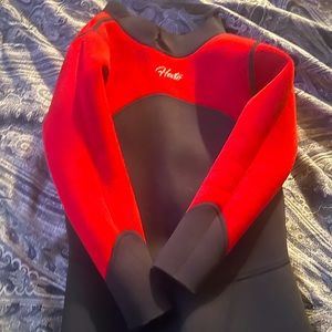 Kids swimming suit size 8 …. Two one red/black & all black
